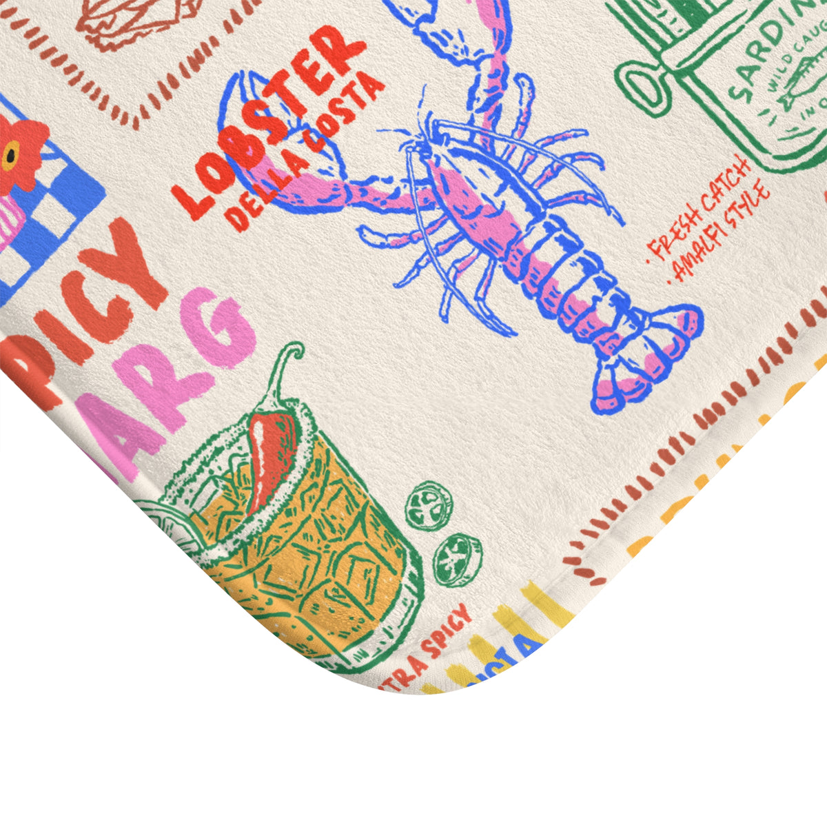 Coastal Doodle Bath Mat