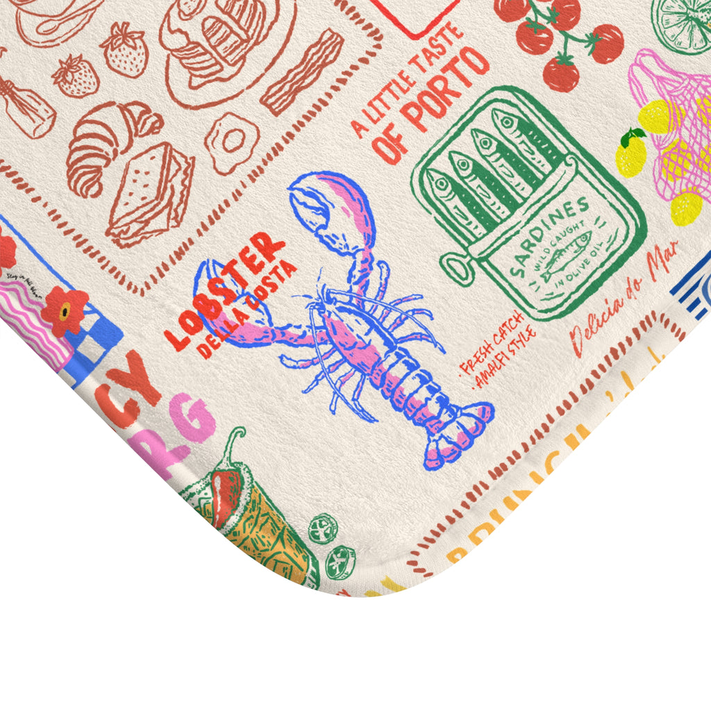 Coastal Doodle Bath Mat