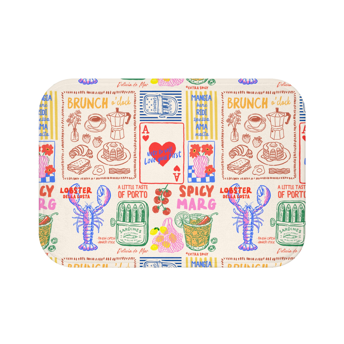 Coastal Doodle Bath Mat