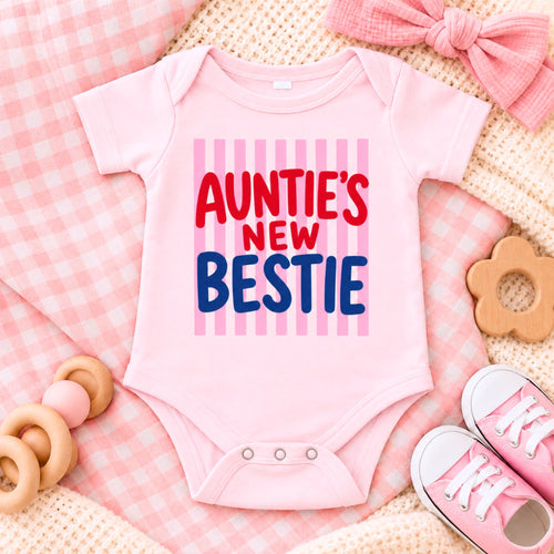 Auntie's New Bestie Pink bodysuit lifestyle