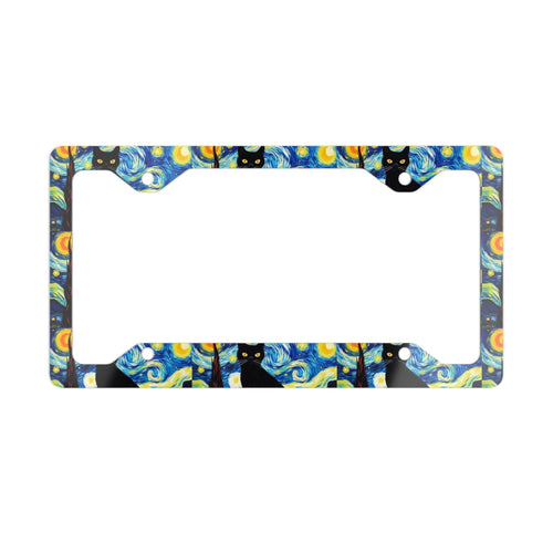 Black cat license plate frame photo 2