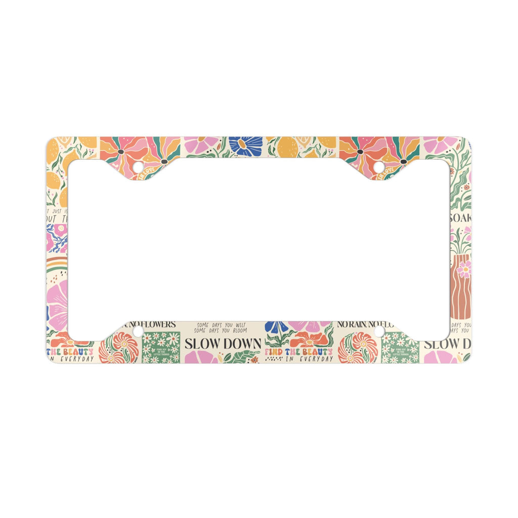 Boho Flower License Plate Frame photo 3
