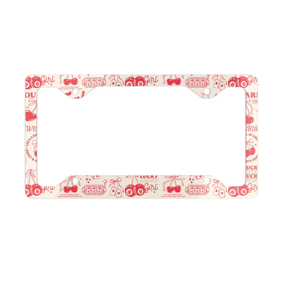 Lucky Cherry License Plate Frame Etsy photo 4