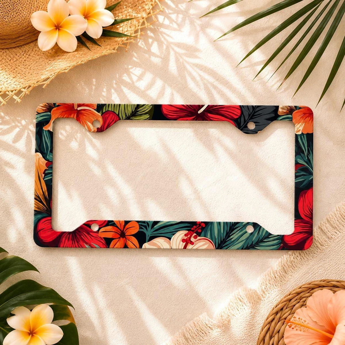 Hawaii Hibiscus License Plate Frame Etsy photo 1
