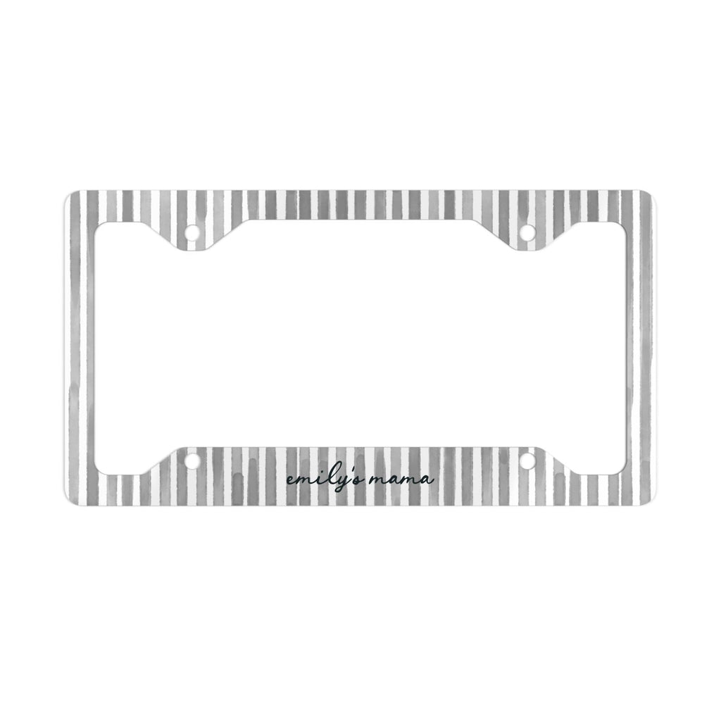 Personalized Black & Grey Stripe License Plate Frame Etsy photo 2