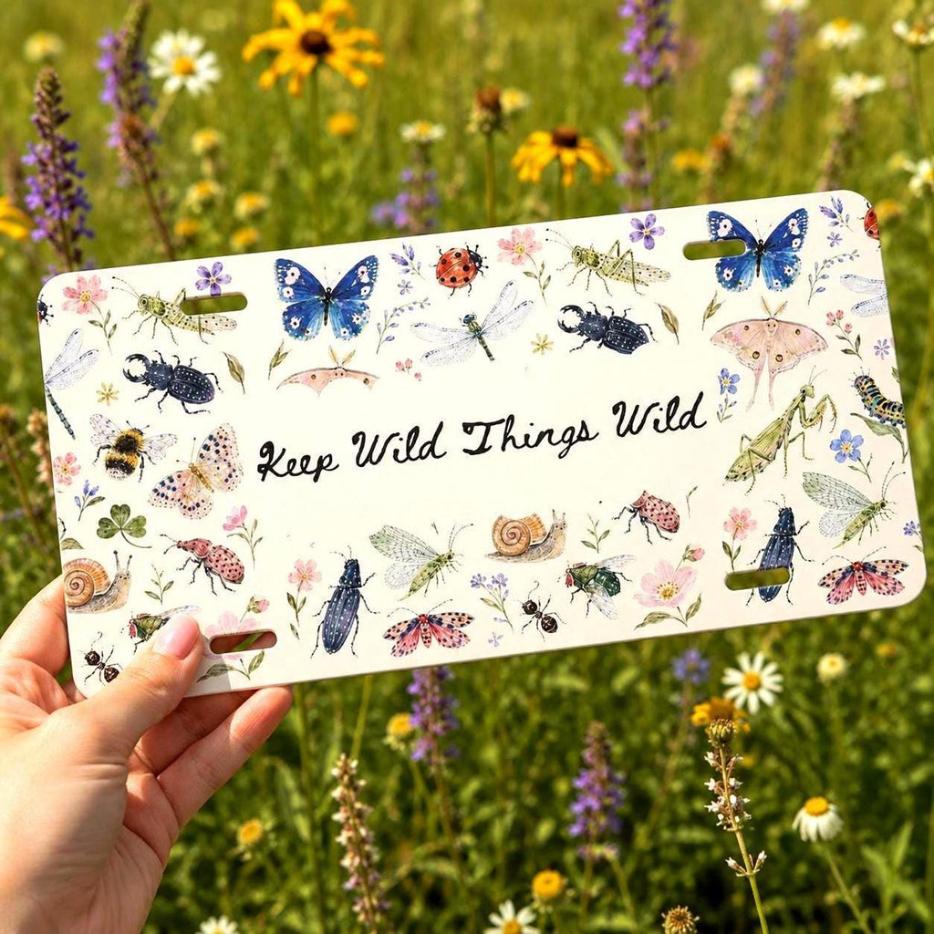 Personalized Botanical Bug Vanity Plate Etsy photo 1