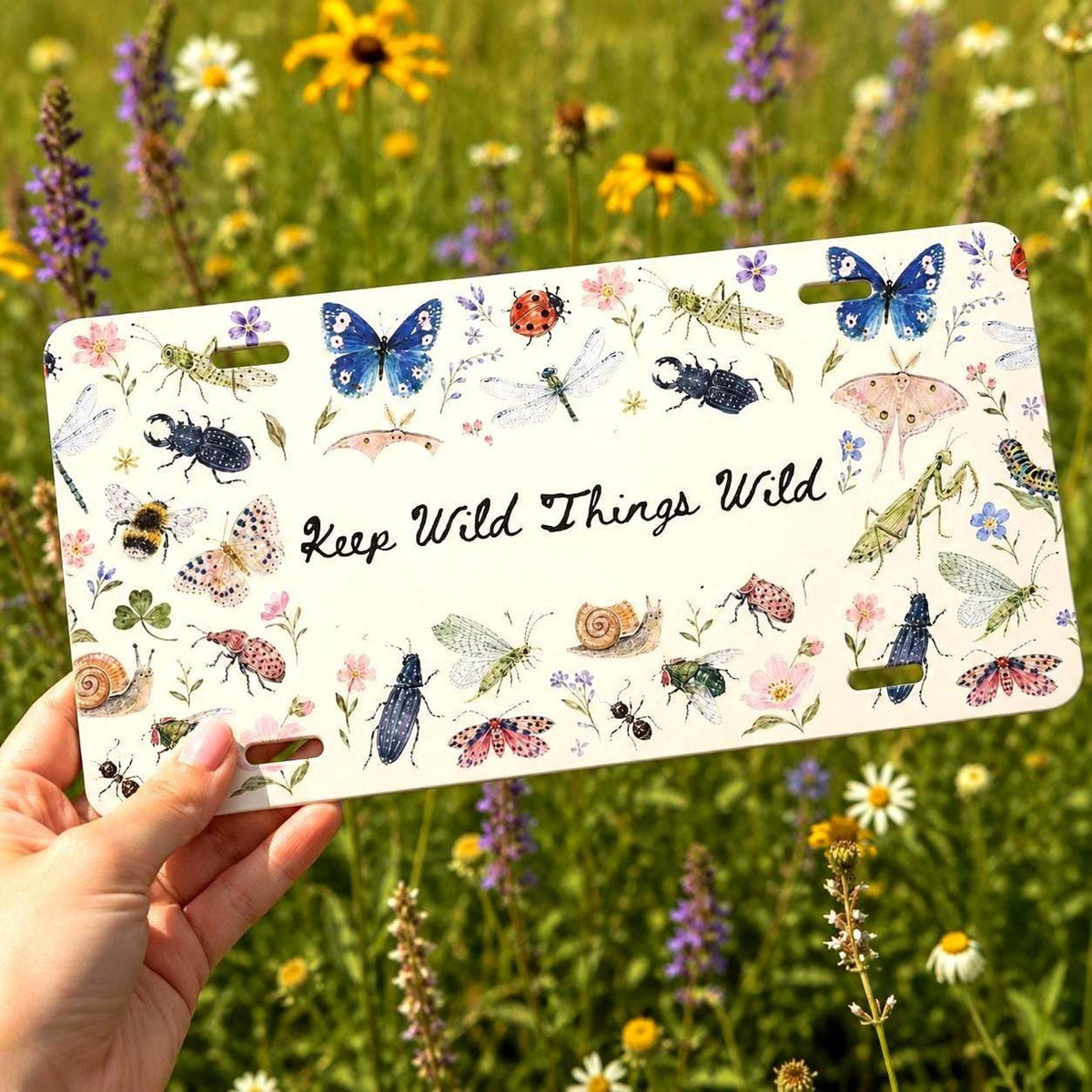 Personalized Botanical Bug Vanity Plate Etsy photo 1
