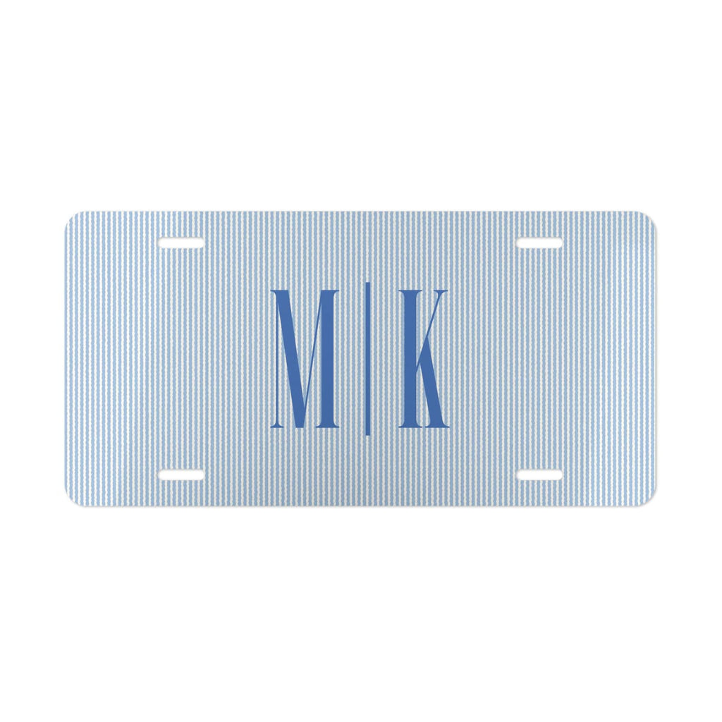 Personalized Blue Stripe Vanity Plate Etsy photo 2