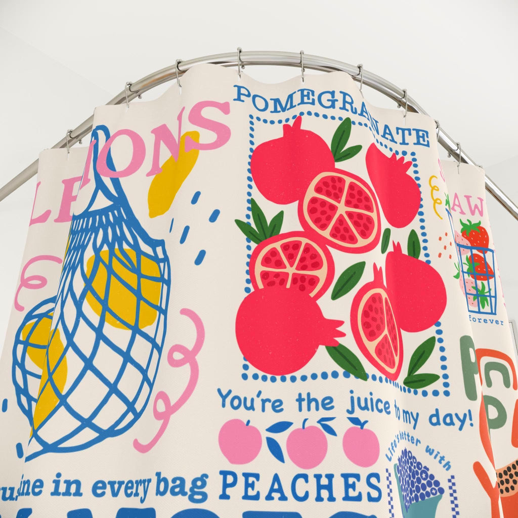 Farmers Market Fruit Shower Curtain Etsy photo 5
