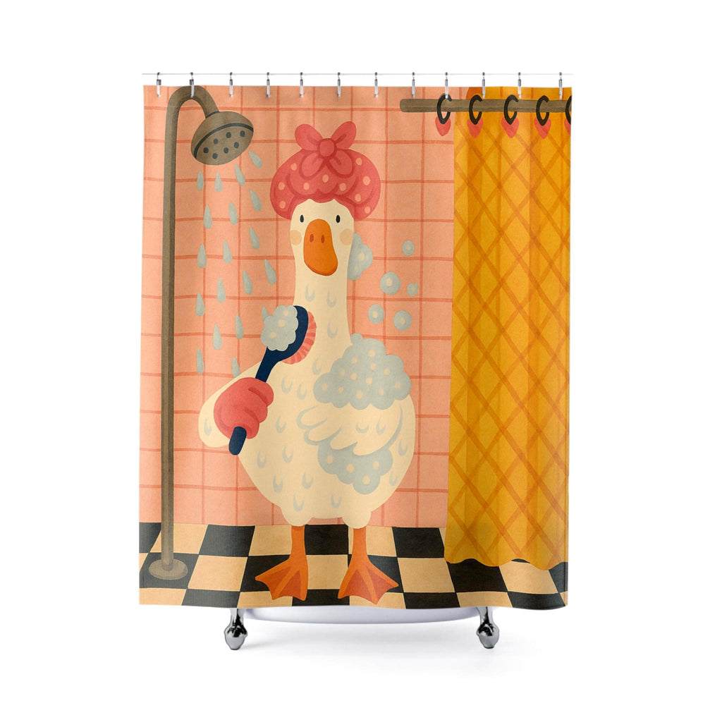 Funny Shower Goose Shower Curtain Etsy photo 4