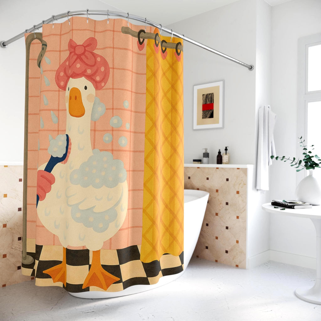 Funny Shower Goose Shower Curtain Etsy photo 5