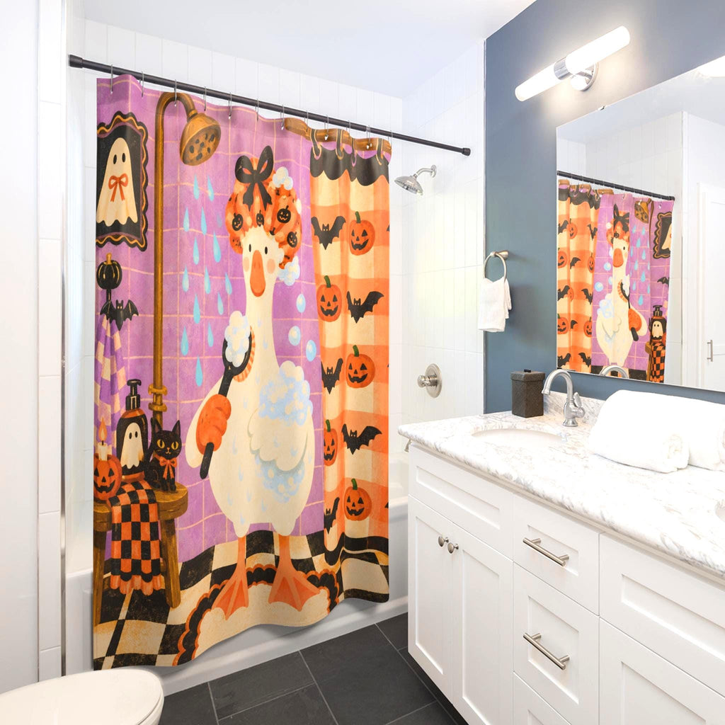 Halloween Goose Shower Curtain Etsy photo 3