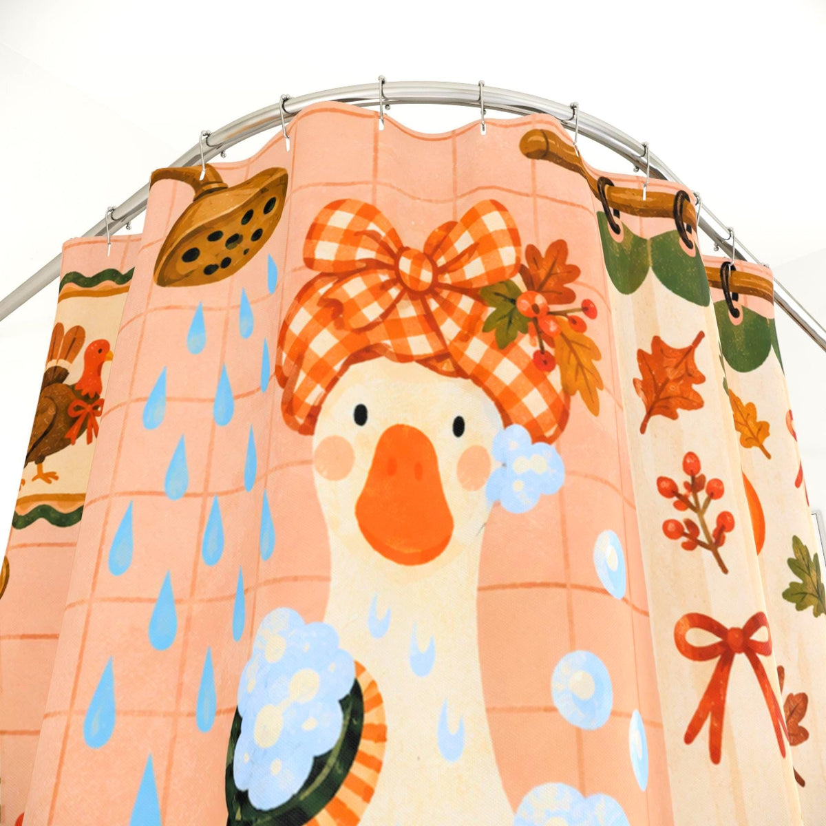 Fall Goose Shower Curtain Etsy photo 2