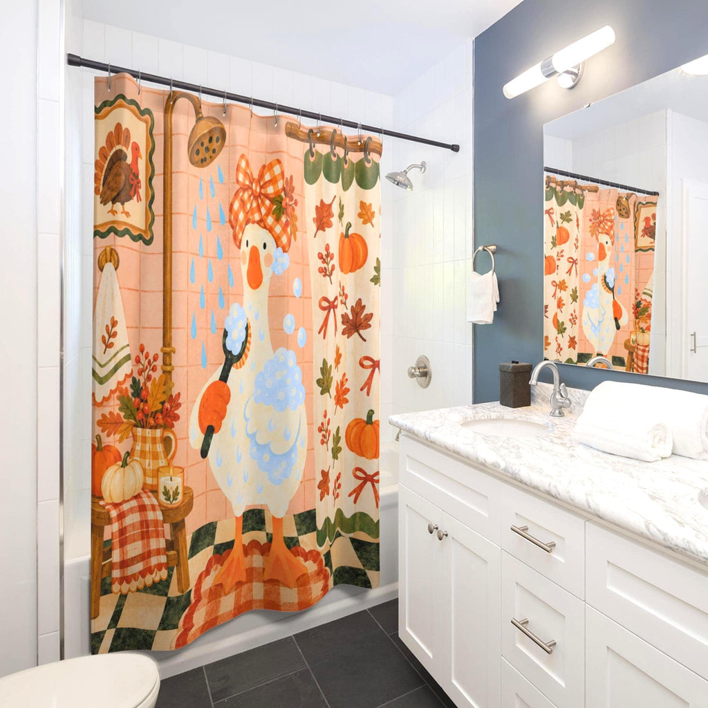 Fall Goose Shower Curtain Etsy photo 3