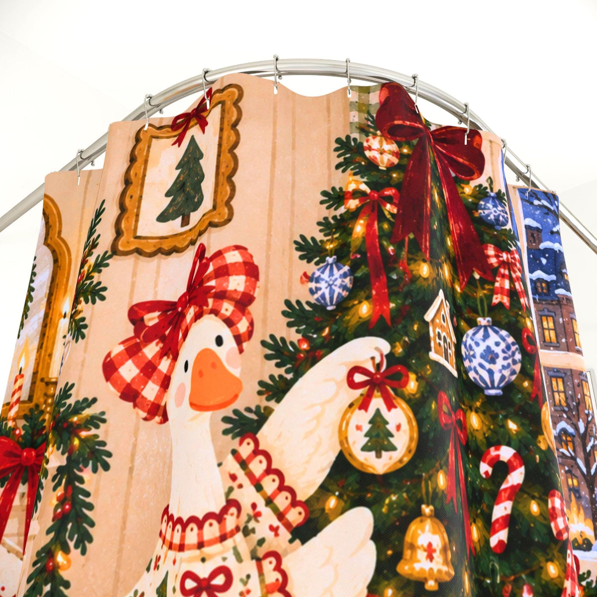 Christmas Goose Shower Curtain photo 1