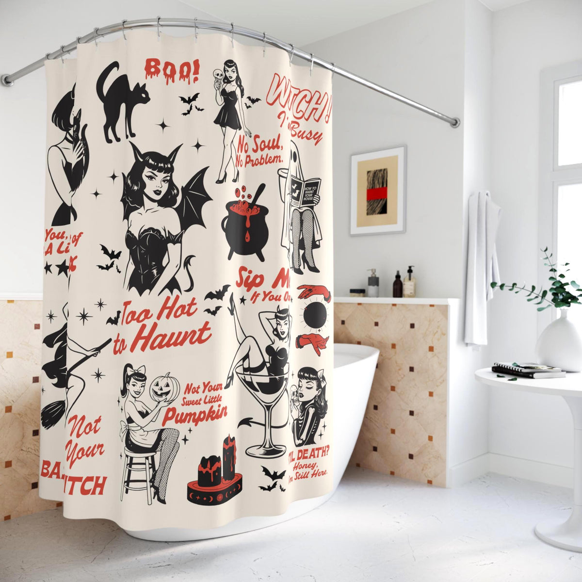 Halloween Christmas Shower Curtain Etsy photo 2