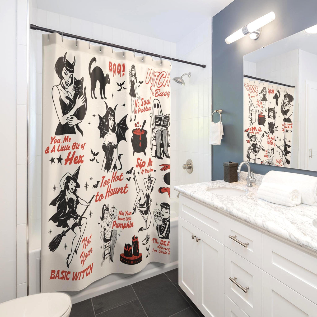 Halloween Christmas Shower Curtain Etsy photo 4
