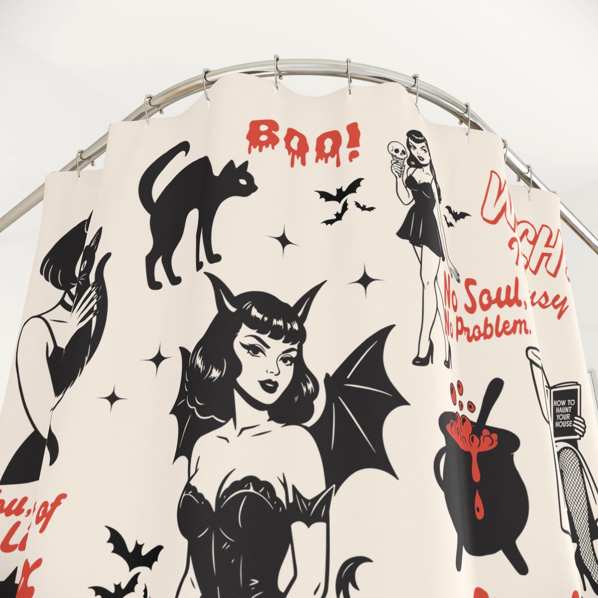 Halloween Christmas Shower Curtain Etsy photo 5