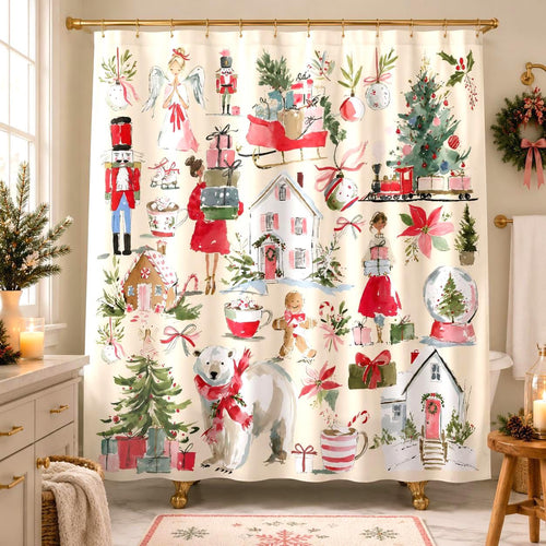 Coquette Christmas Shower Curtain photo 1