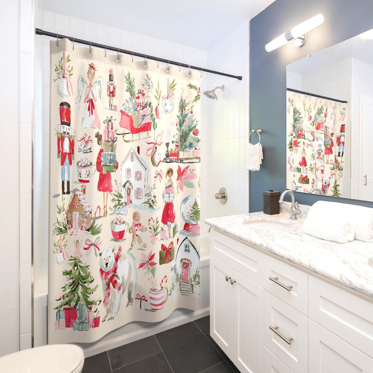 Coquette Christmas Shower Curtain photo 4