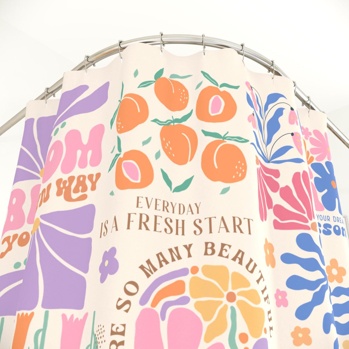 Groovy Flower Shower Curtain Etsy photo 1