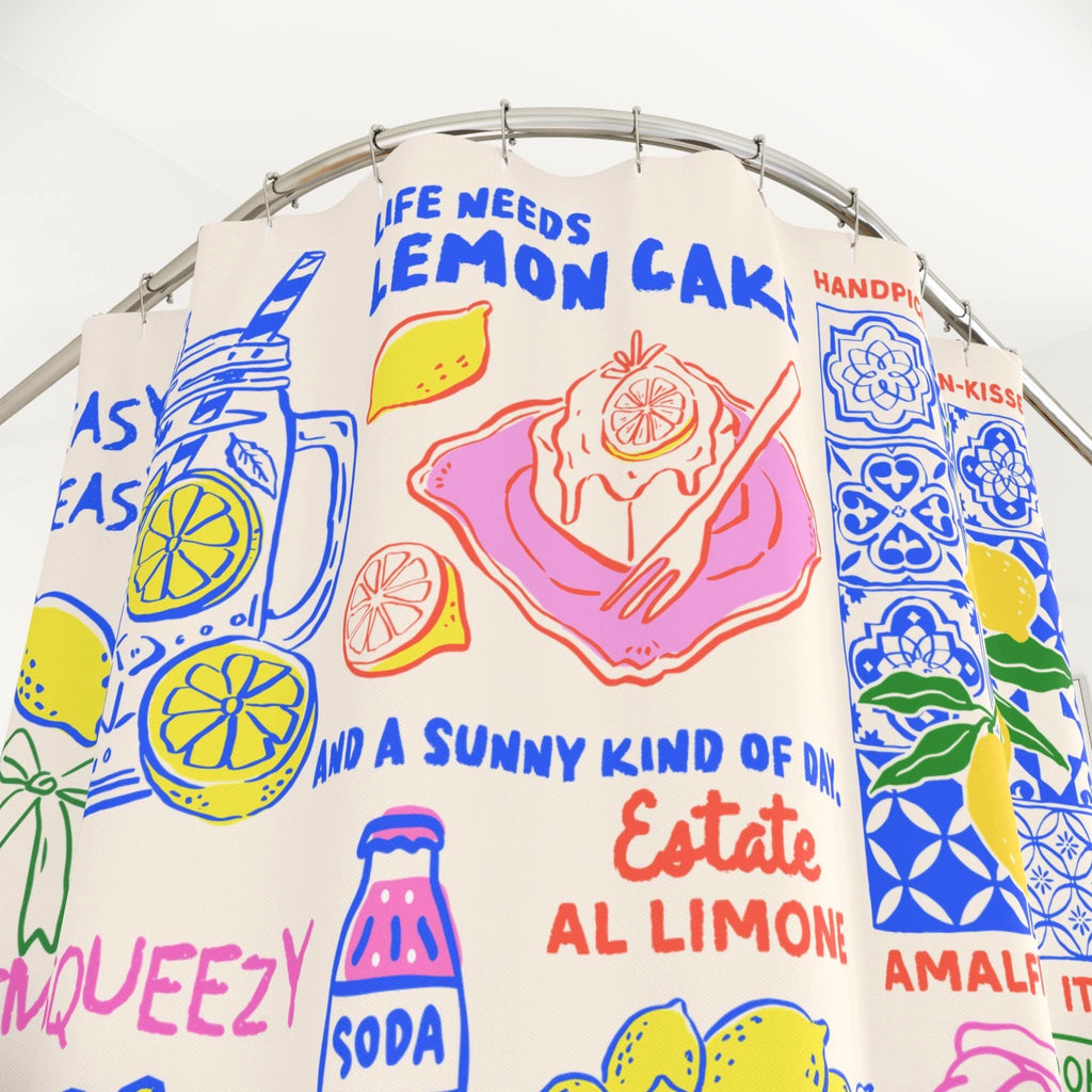 Farmers Market Doodle Shower Curtain Etsy photo 2