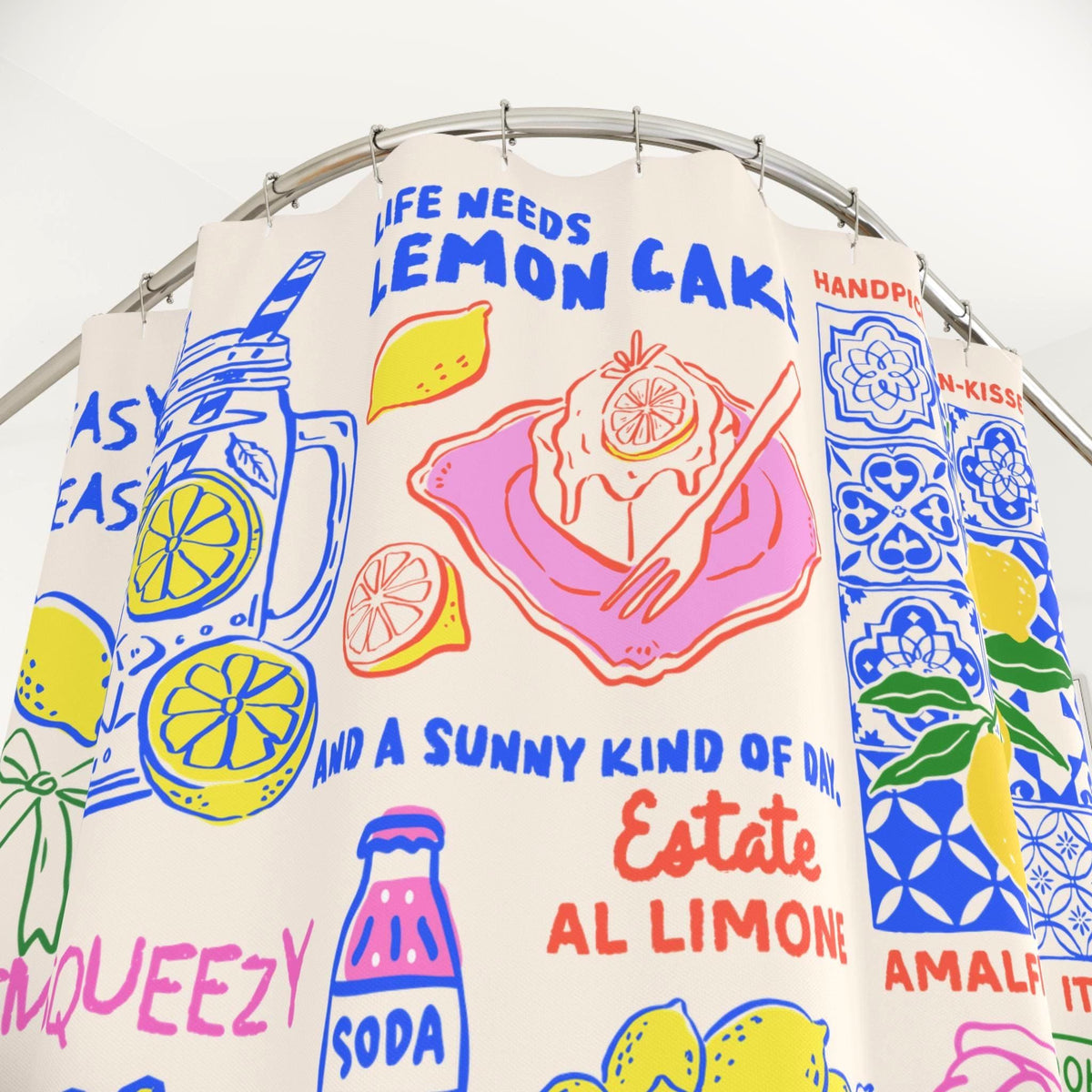 Farmers Market Doodle Shower Curtain Etsy photo 2