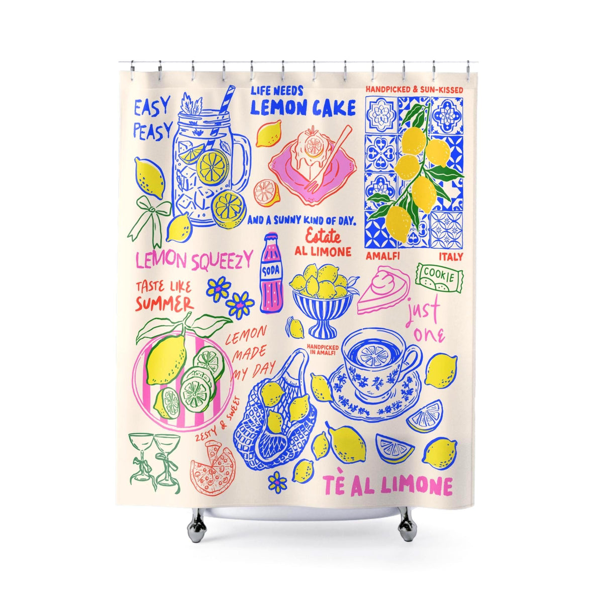 Farmers Market Doodle Shower Curtain Etsy photo 3
