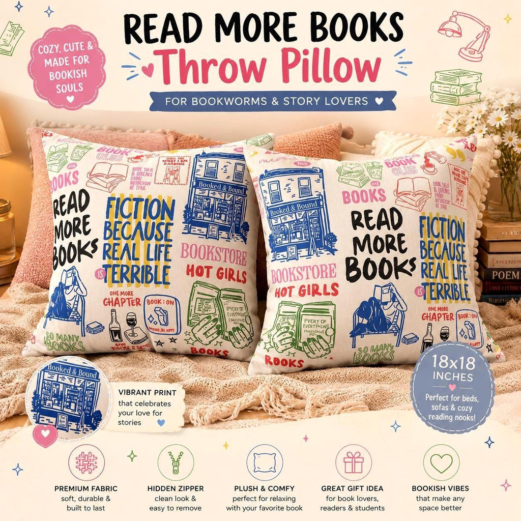 Bookish Pillow Cover photo 3