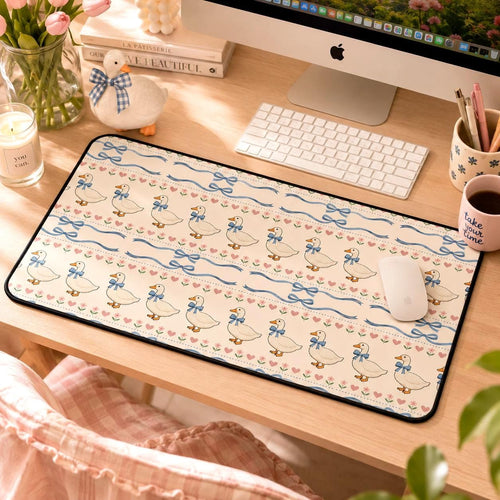 Blue Bow Goose Desk Mat photo 1