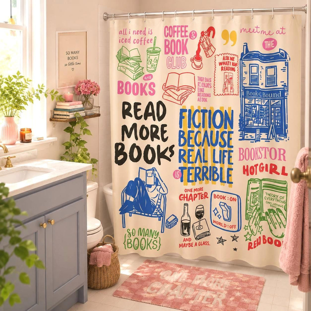 Book Lover Shower Curtain photo 1