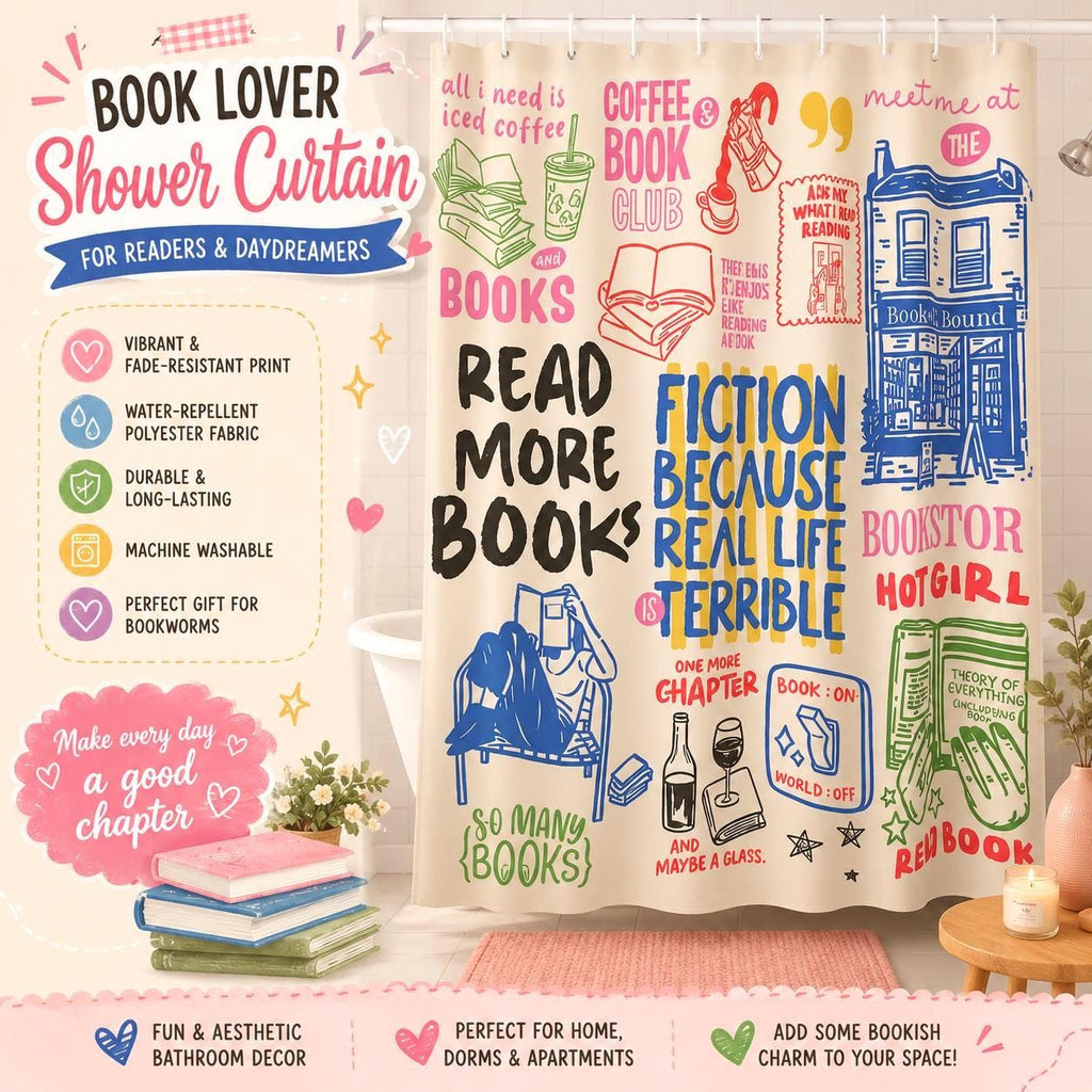 Book Lover Shower Curtain photo 2