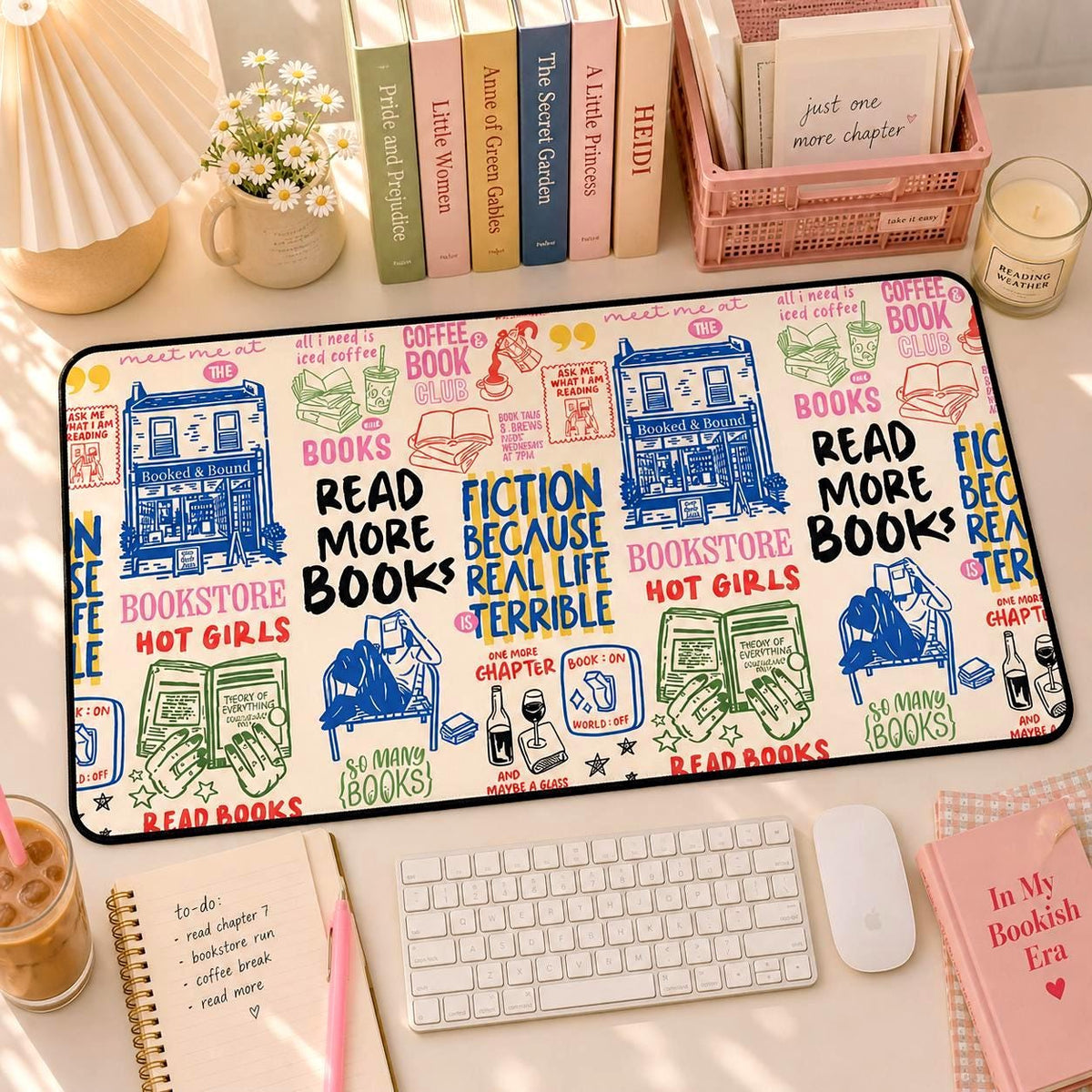 Bookish Doodle Desk Mat photo 1