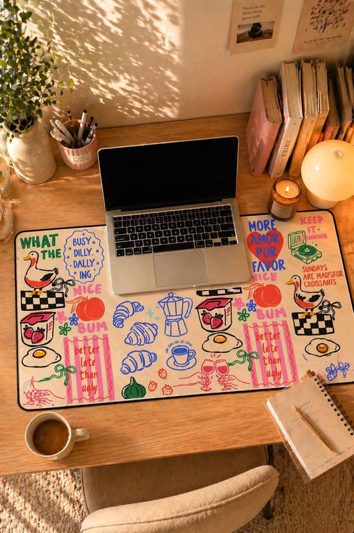 Breakfast Doodle Desk Mat photo 1