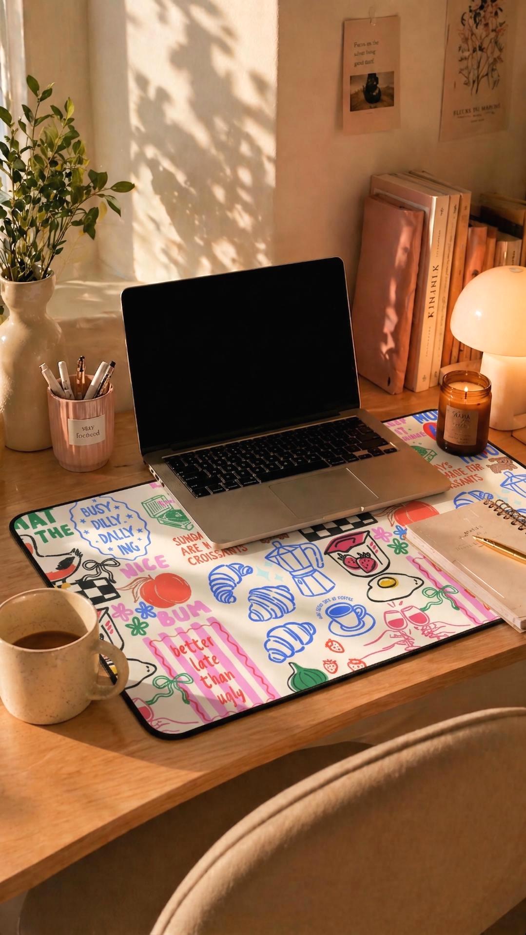 Breakfast Doodle Desk Mat photo 3