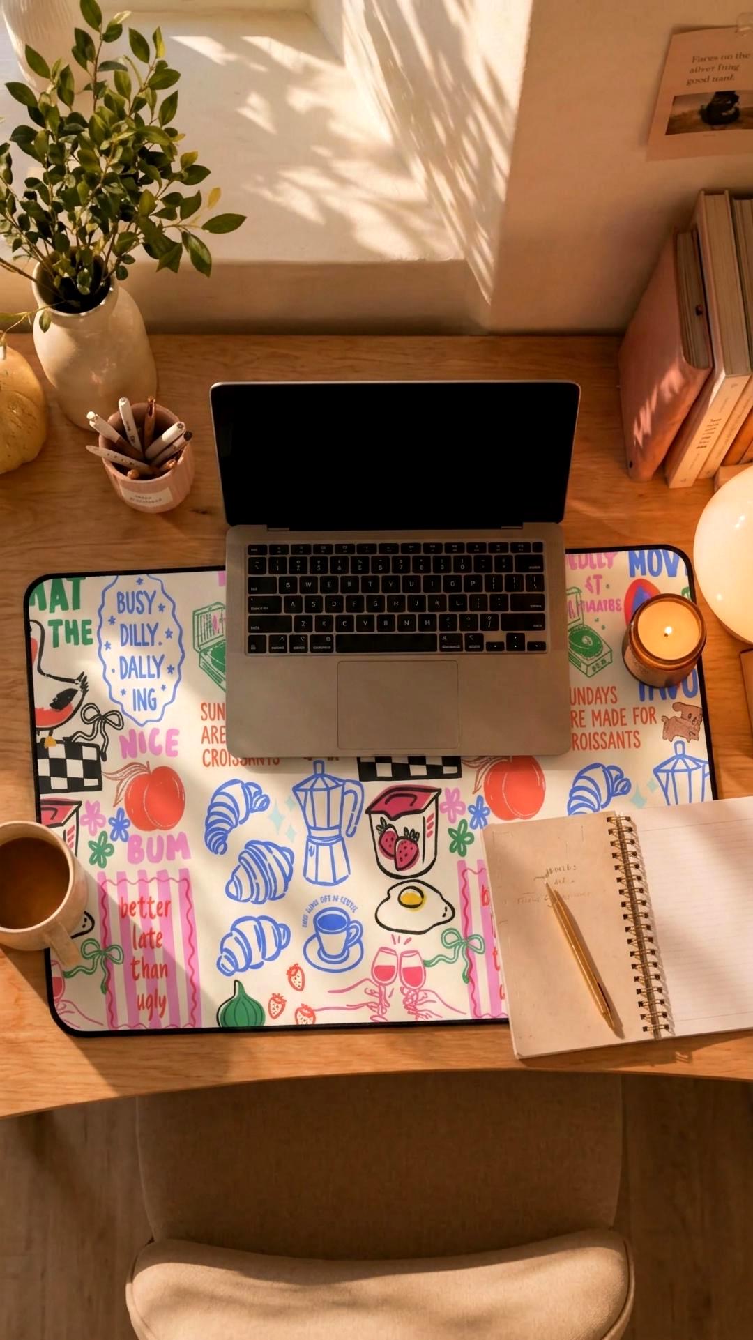 Breakfast Doodle Desk Mat photo 4