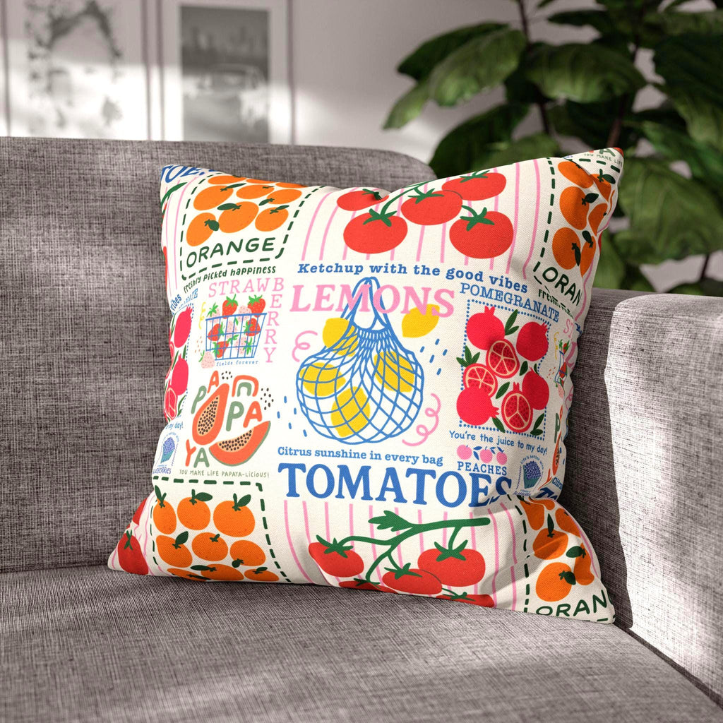 Farmers Market Fruit Pillow Cover Etsy photo 4