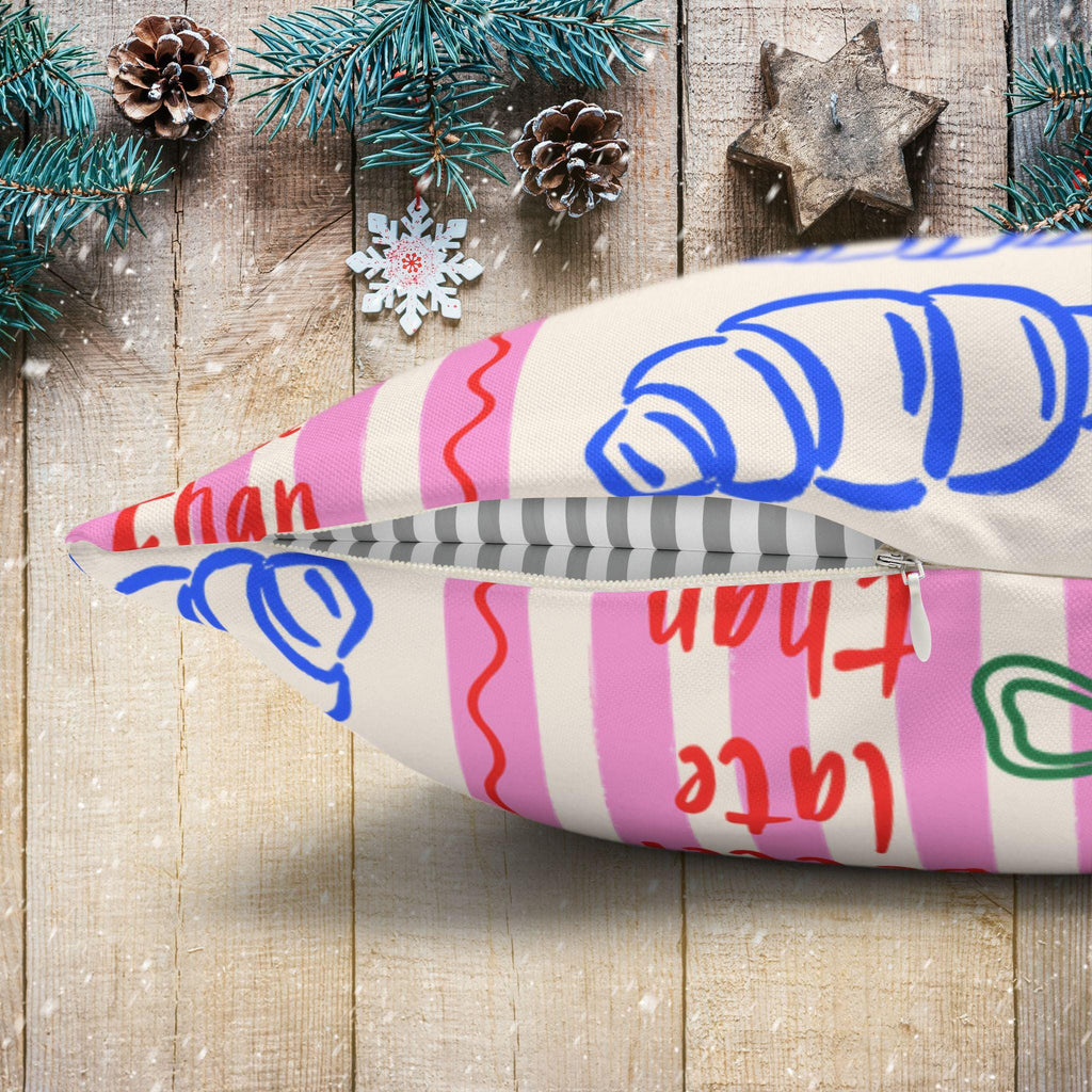 Breakfast Doodle Pillow Cover photo 5