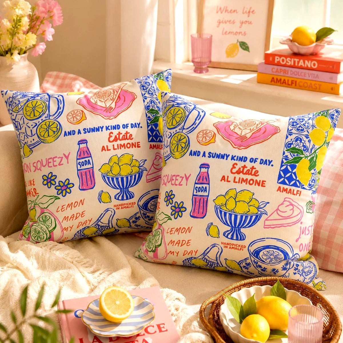 Lemon Tea Pillow Cover Etsy photo 2