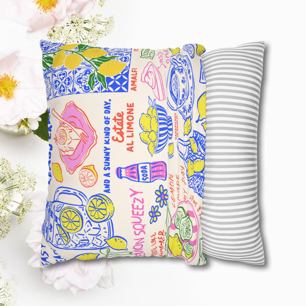 Lemon Tea Pillow Cover Etsy photo 3