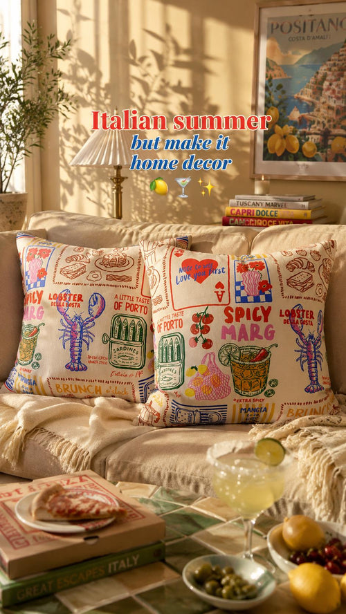 Brunch Doodle Pillow Cover photo 2