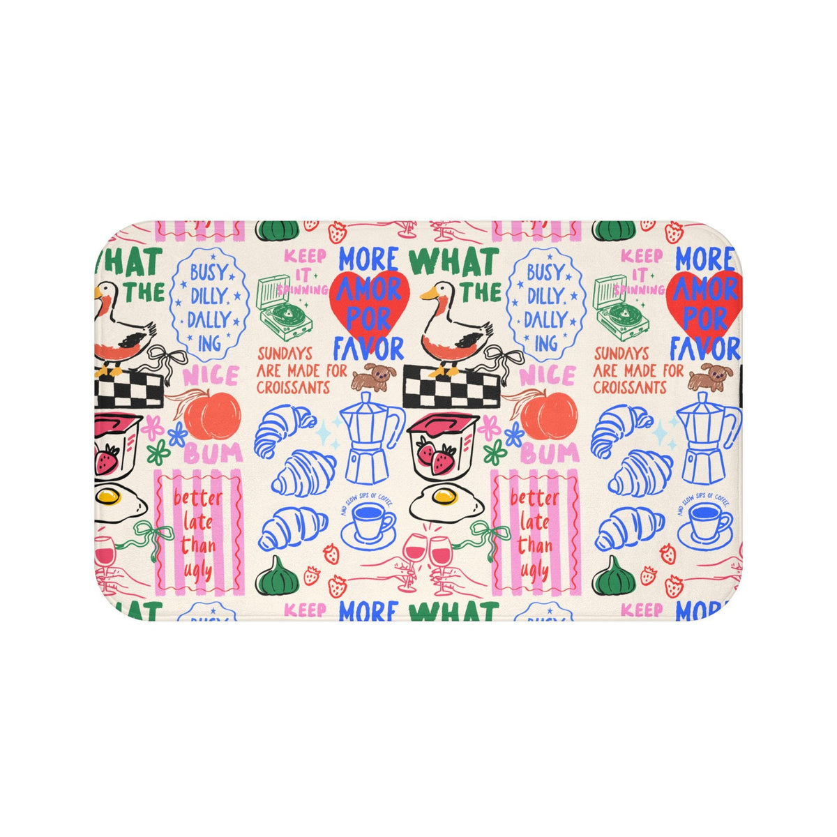 Breakfast Doodle Bath Mat photo 4