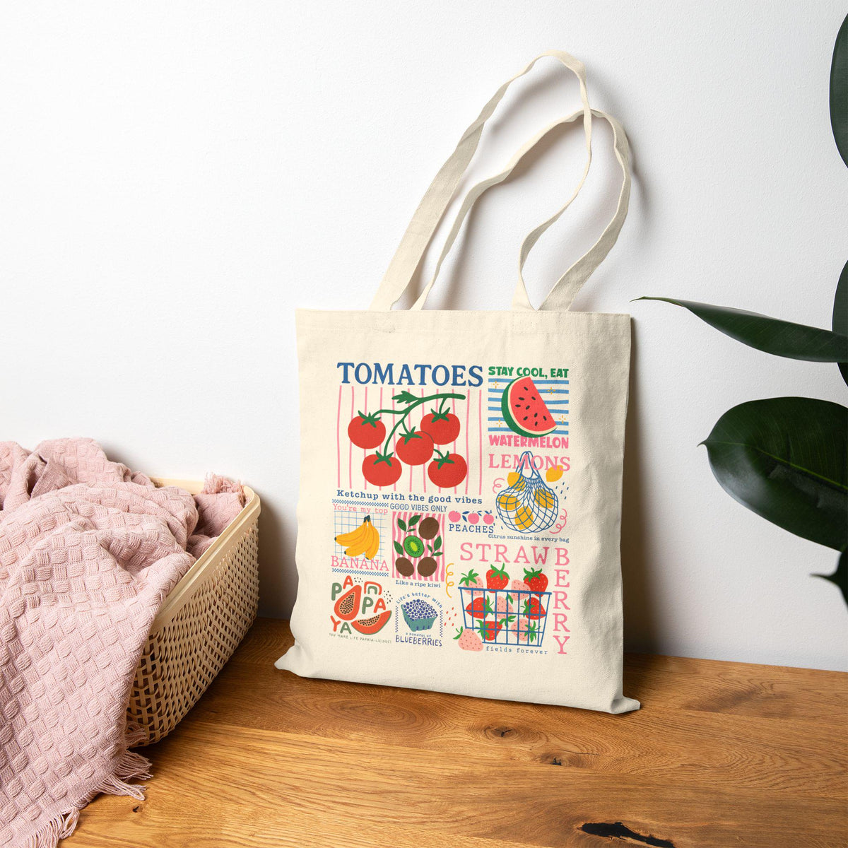 Farmers Market Fruit Tote Bag Etsy photo 5