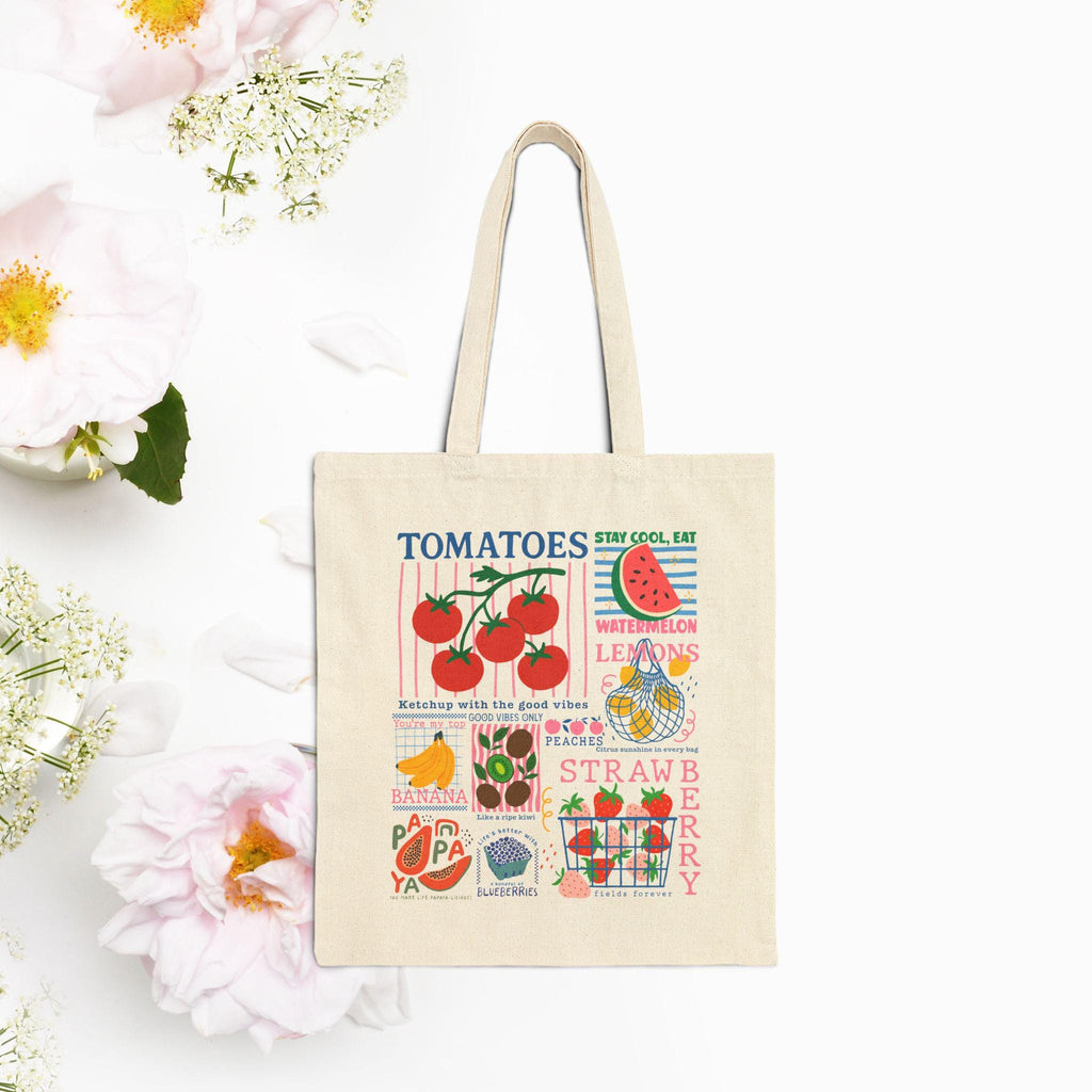Farmers Market Fruit Tote Bag Etsy photo 6