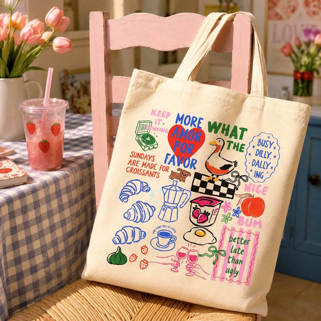 Farmers Market Duck Tote Bag Etsy photo 2