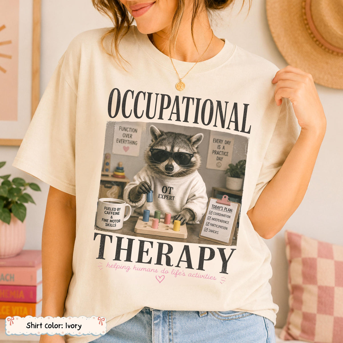 Occupational Therapy Raccoon Shirt photo 4