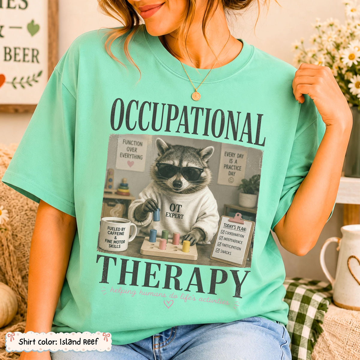 Occupational Therapy Raccoon Shirt photo 7