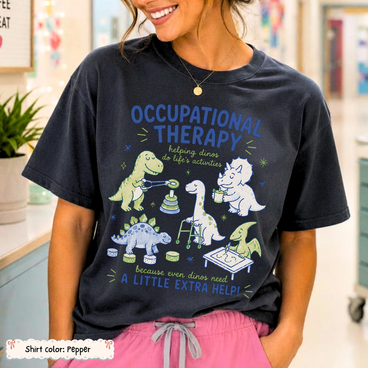 Occupational Therapy Dinosaur Shirt Etsy photo 9