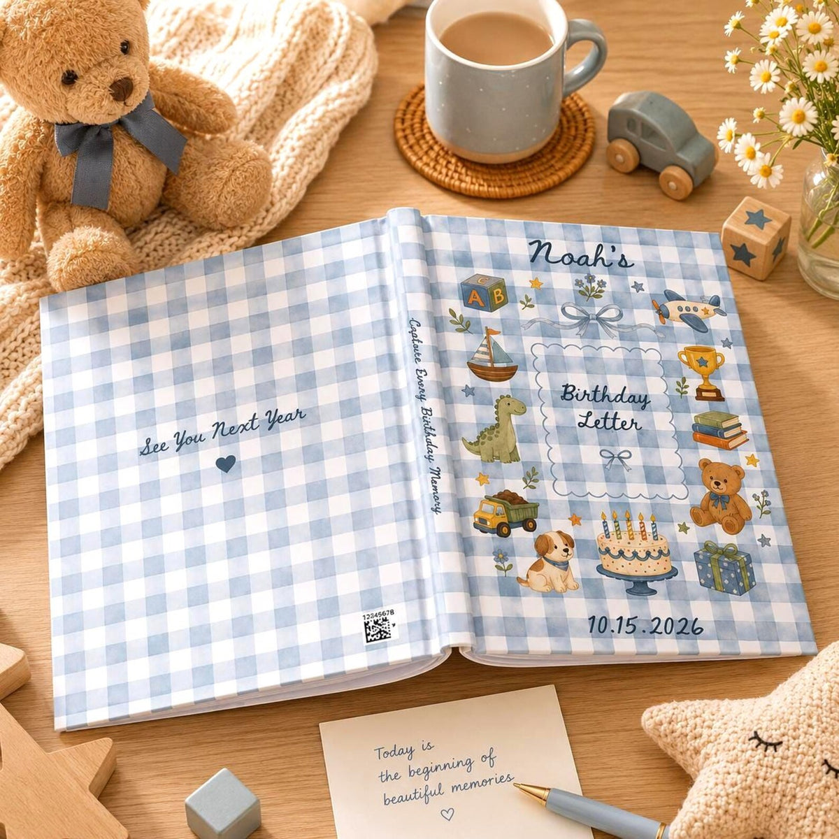 Personalized First Birthday Boy Memory Journal Etsy photo 2
