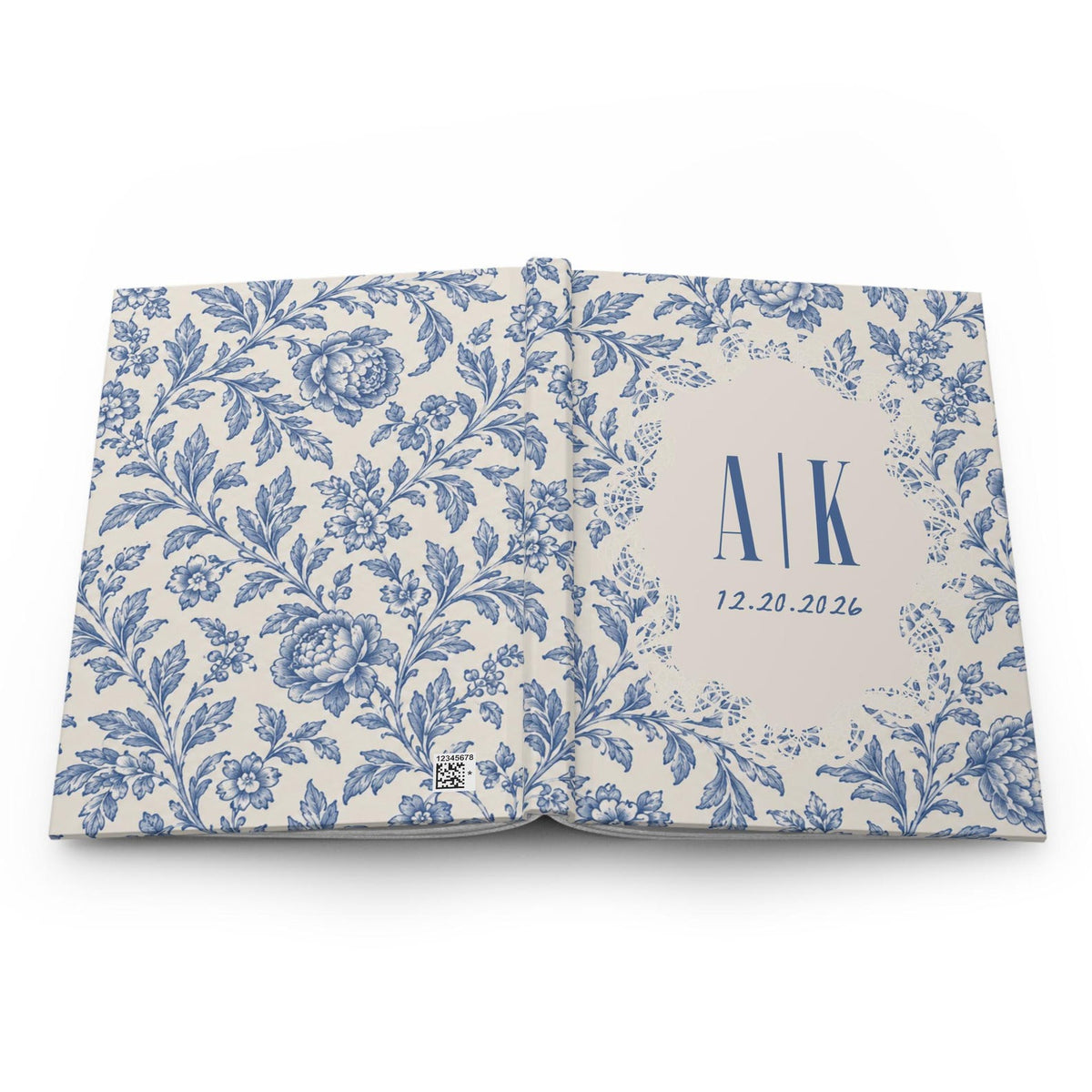 Personalized Blue Floral Wedding Journal Etsy photo 3